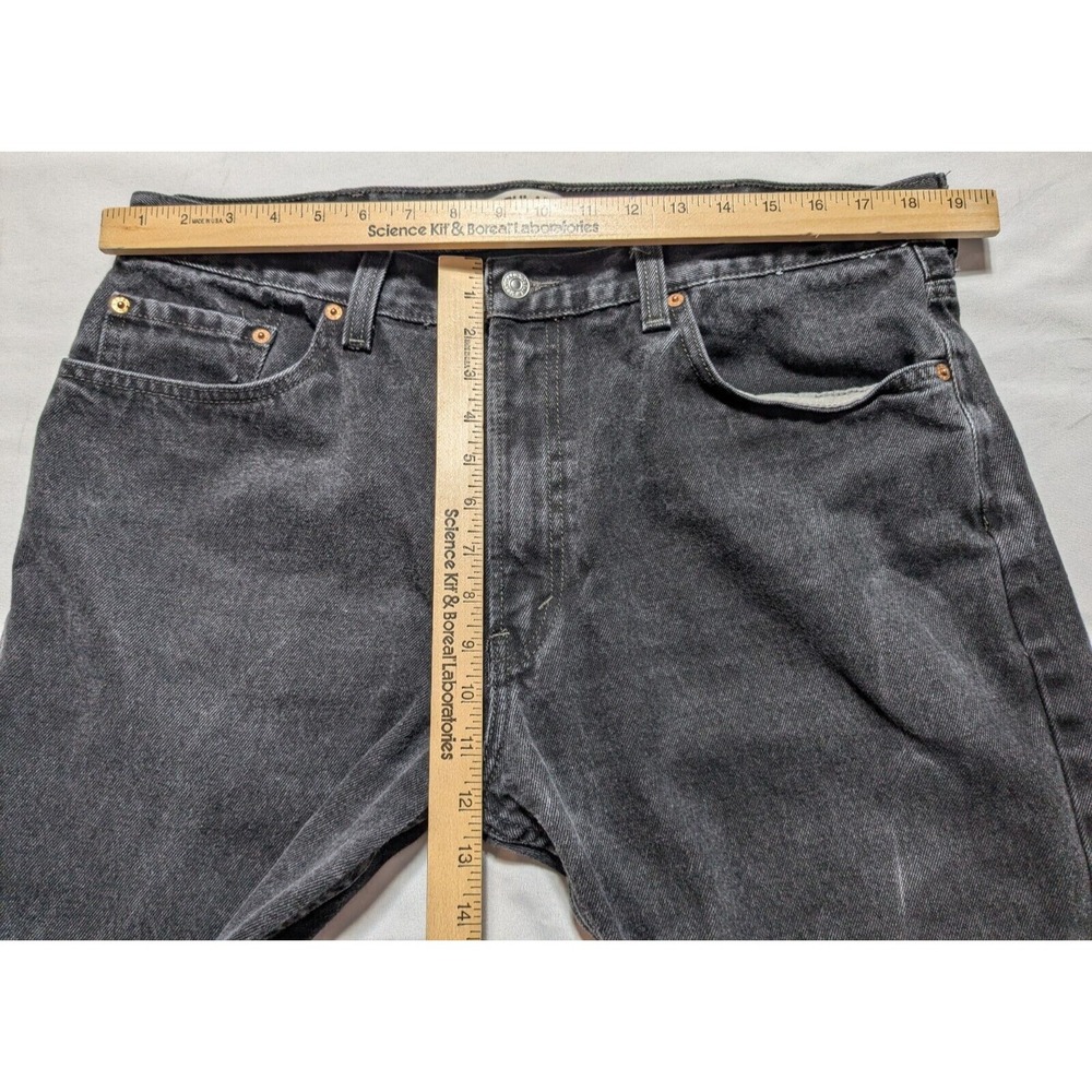 VTG Y2K LEVIS 505 REGULAR FIT - Men 38X30 Black Denim Jeans - Picture 12 of 16